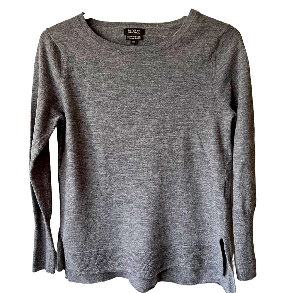 Badgley Mischka Gray Crewneck Sweater